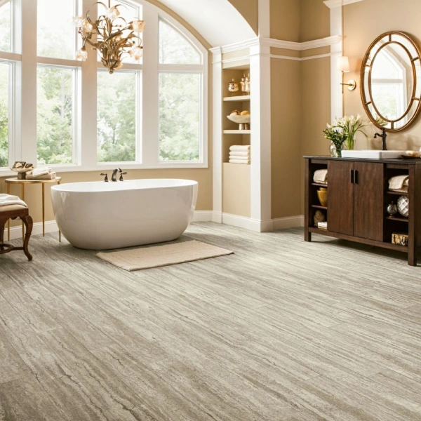 Unique Design LVT Flooring For Bathroom in Dubai