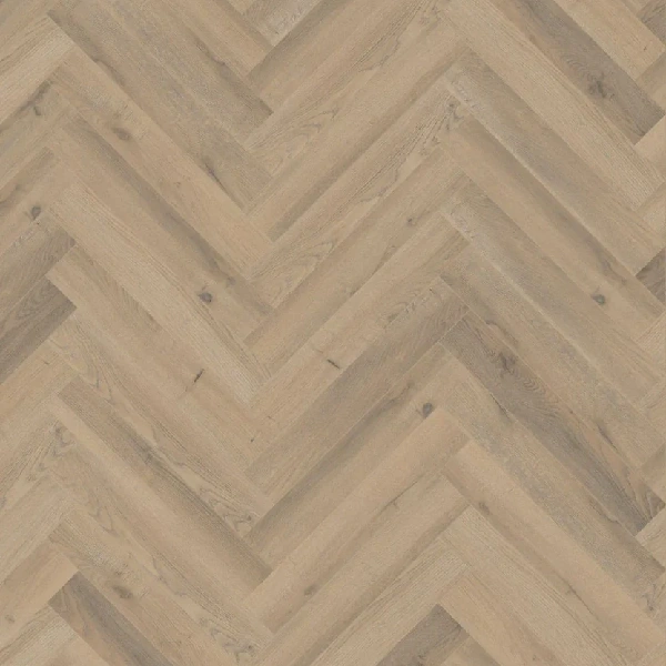 Beige oak herringbone flooring texture closeup