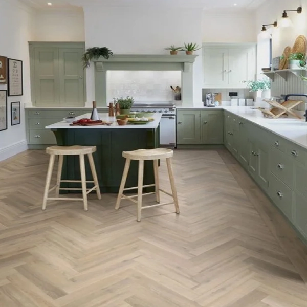 LVT flooring Installed in a modern kitchen