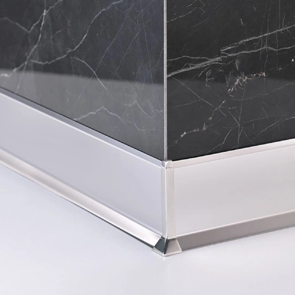 Stainless Steel Floor Skirting Installed
