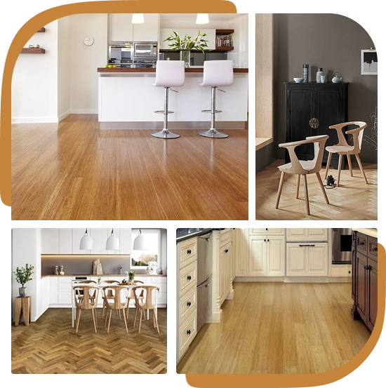 bamboo flooring installed in various areas