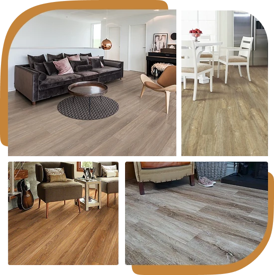 lvt flooring in different areas