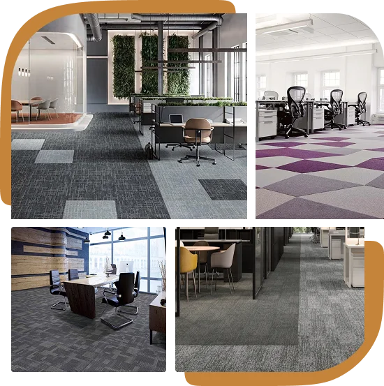 office carpet installed in various office areas
